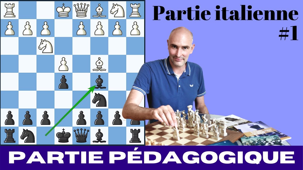 Ouverture italienne (1) : Partie d'échecs pédagogique