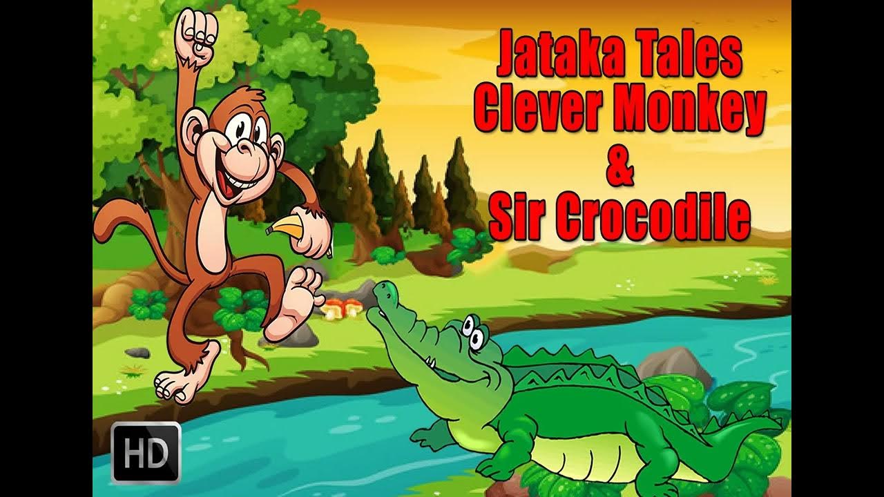 the-clever-monkey-and-the-crocodile-kids-story-thestorybuzz-youtube