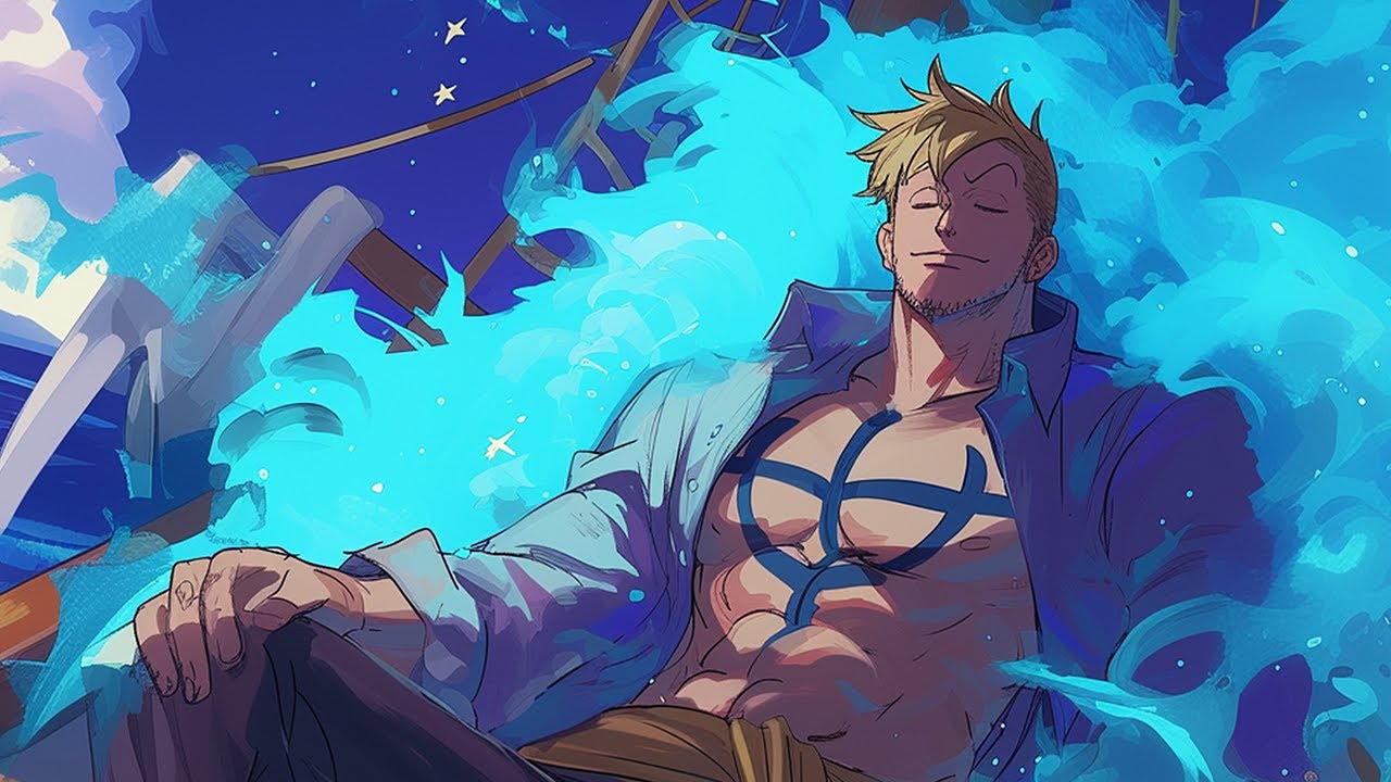 Sleeping Night w/ MARCO on Whitebeard’s Ship: Fire, Sea Waves & Breeze | ONE PIECE ASMR | NijiSound♪