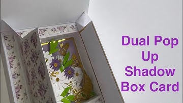 Dual Pop Up Shadow Box Card- Shadow Box Enclosed with Self Opening Doors 
