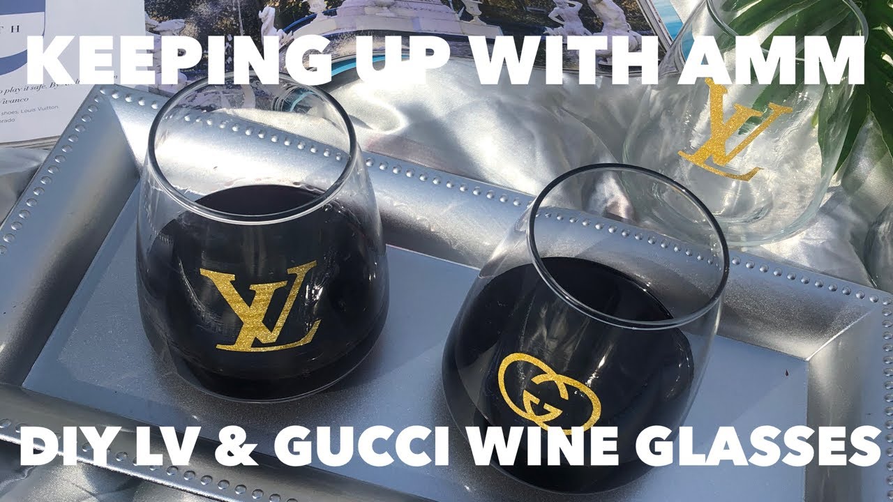 Louis Vuitton Wine Tumbler  Cute wine glasses, Tumbler cups diy