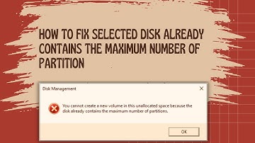 How To Fix The Selected Disk already contains the maximum number of partitions @Tech-Zenn