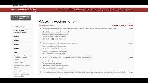 NPTEL Deep LEARNING-IIT Ropar |week 4 Assignment solutions|july 2022