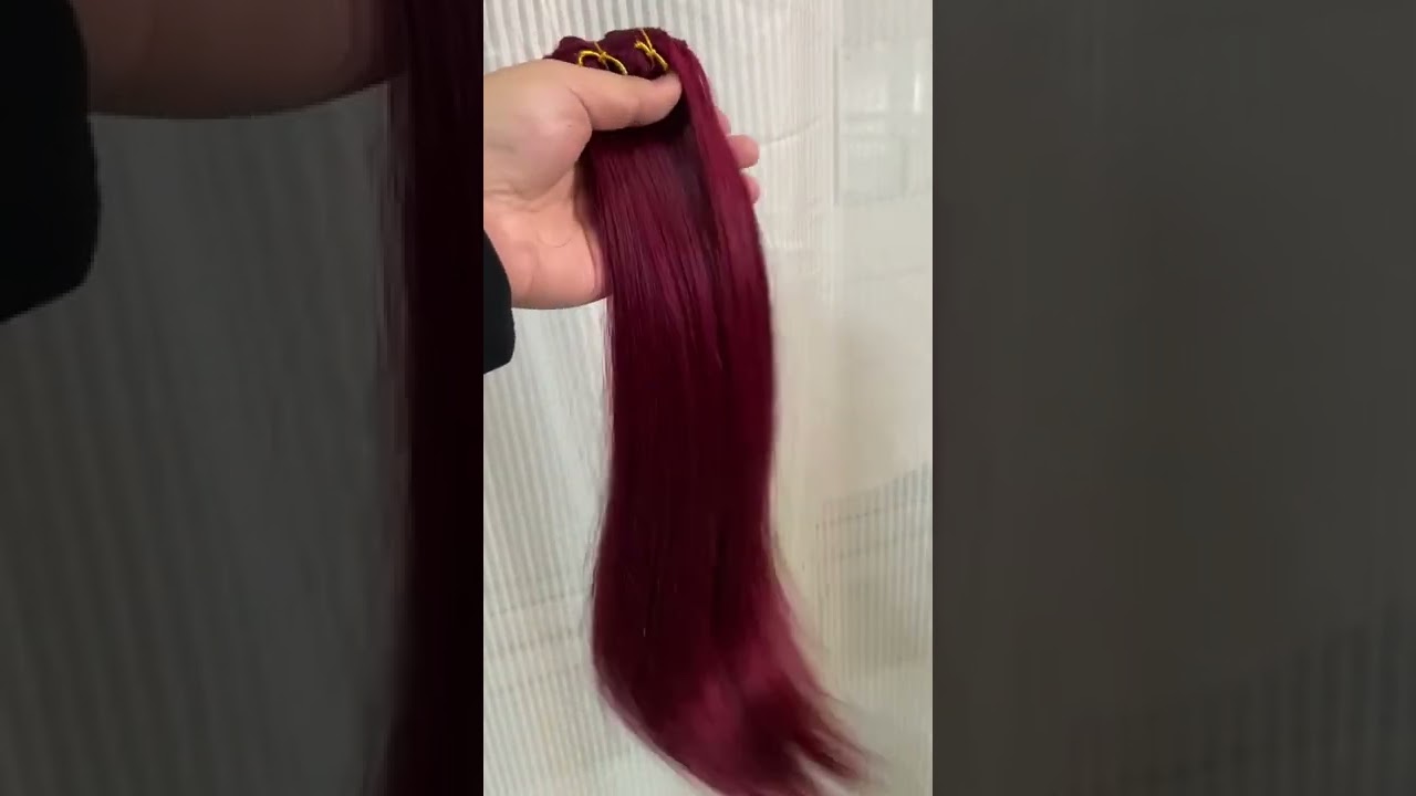 Double drawn clips in hair extensions, 