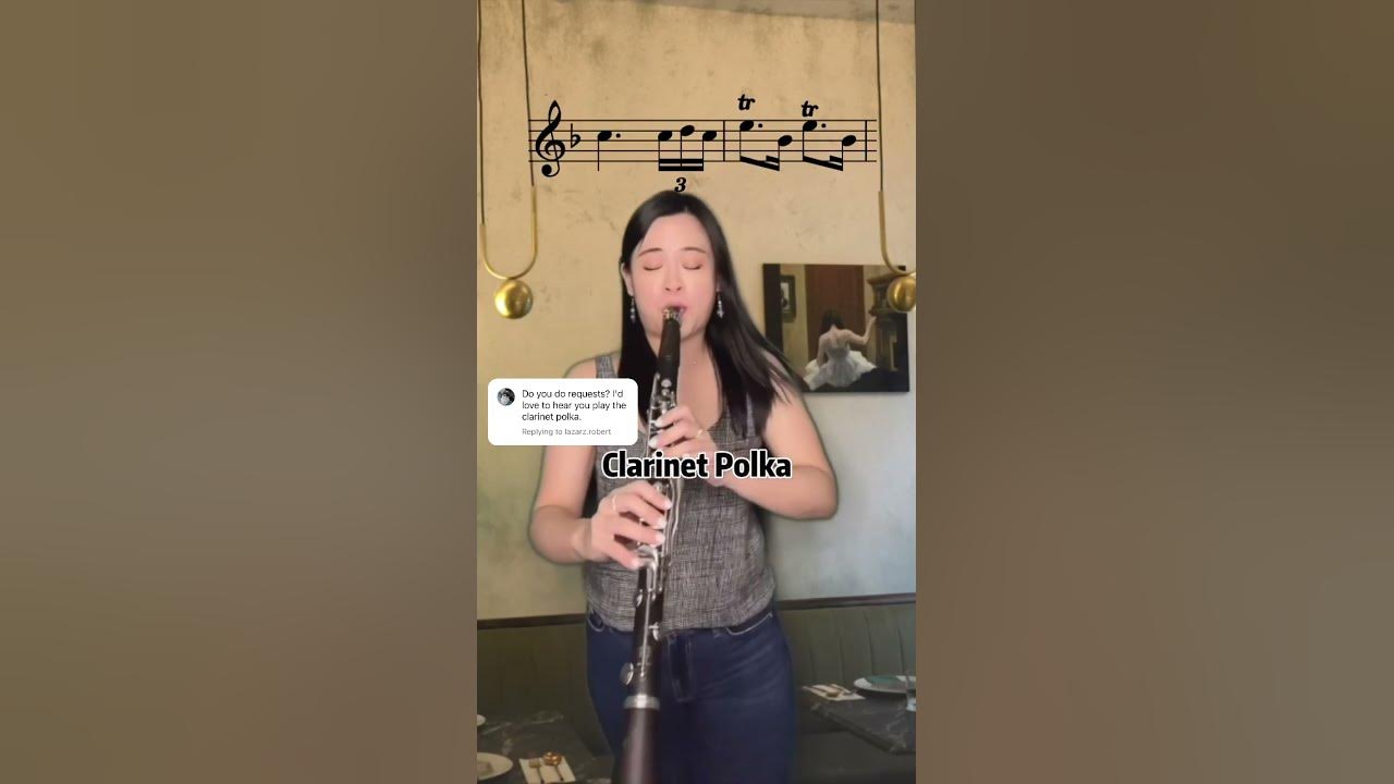 The World’s famous Polka- Clarinet Polka with Score!! 💃🕺#clarinet #polka