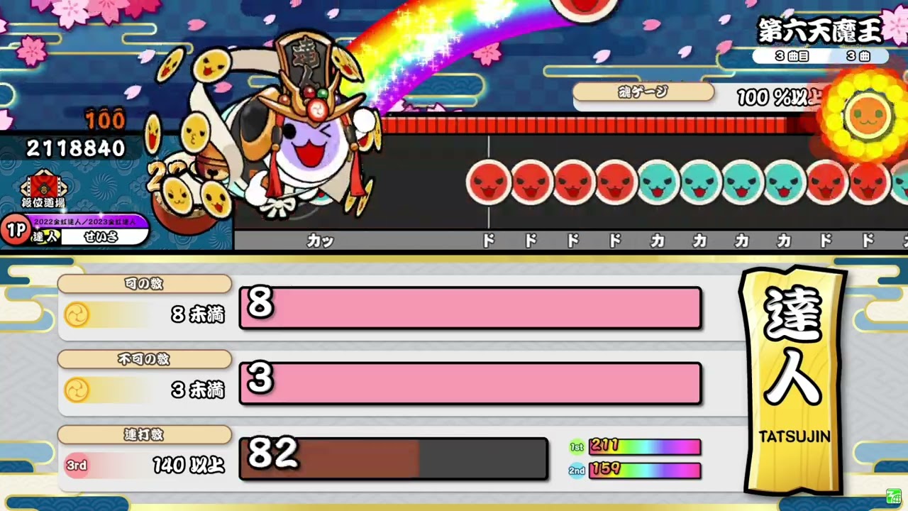 段位道場2024 達人 虹枠金合格/全良 キャプチャ