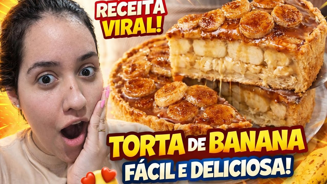 😍 A MELHOR TORTA DE BANANA DO MUNDO 😍 RECEITA FÁCIL E MUITO GOSTOSA!