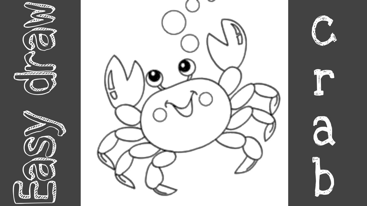 how to draw a crab step by step|crab drawing lessons🦀