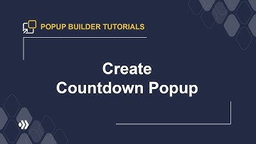 How to create Countdown Popup | Popup Builder Tutorial