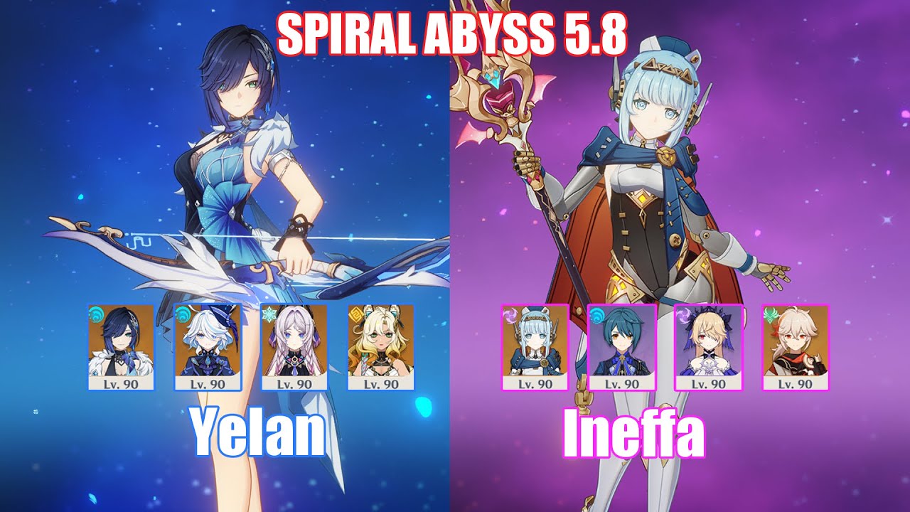 C1 Yelan & C0 Ineffa | Spiral Abyss 5.8 | Genshin Impact