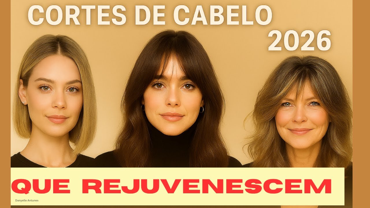 CORTES DE CABELO 2026 PARA TODAS AS IDADES QUE REJUVENESCEM!