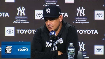 Yankees manager Aaron Boone and Aaron Judge talk about their team’s struggling offense | SNY