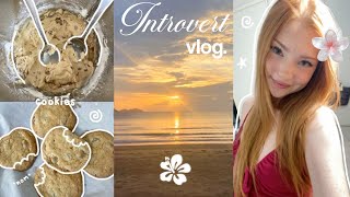Cozy Introvert Vlog 𝜗𝜚 Baking, Beach Walks, Journaling, Cooking More