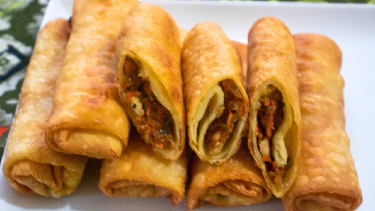 Chicken spring roll recipe! Delicious chicken roll recipes - YouTube