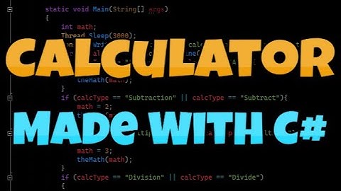 SIMPLE CALCULATOR IN C#  ||  C# Calculator (part 1)