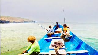 Boat fishing with Mumbai friends In Ratnagiri -trolling / jigging / softlure fishing coastal fishing