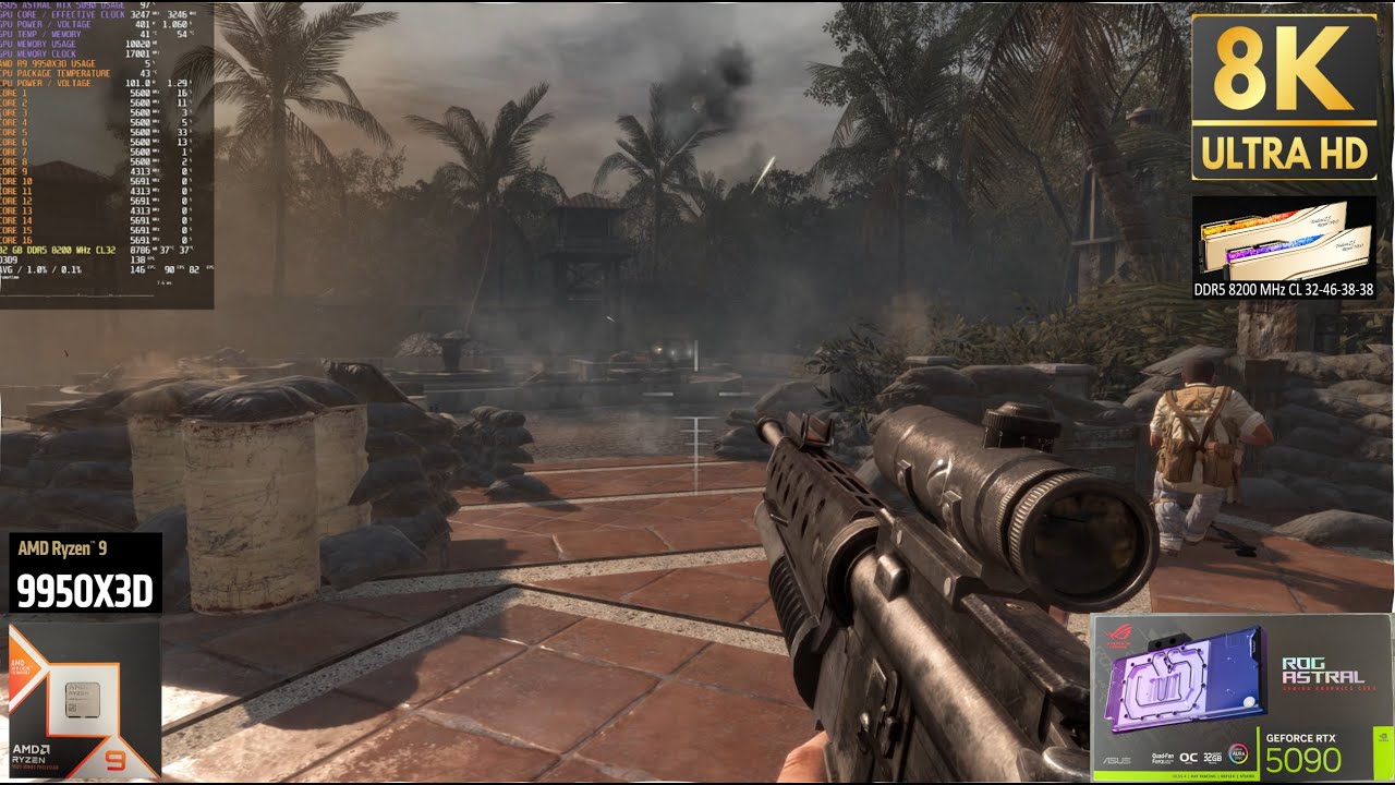 Call of Duty Black Ops 8K Gameplay / ASTRAL RTX 5090 / AMD Ryzen 9 9950X3D