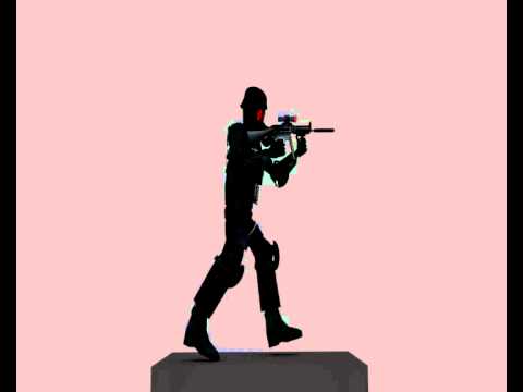 Tactical walk blender animation - YouTube