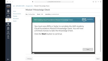 AWS Academy Cloud Foundation . Module 9 Knowledge Check