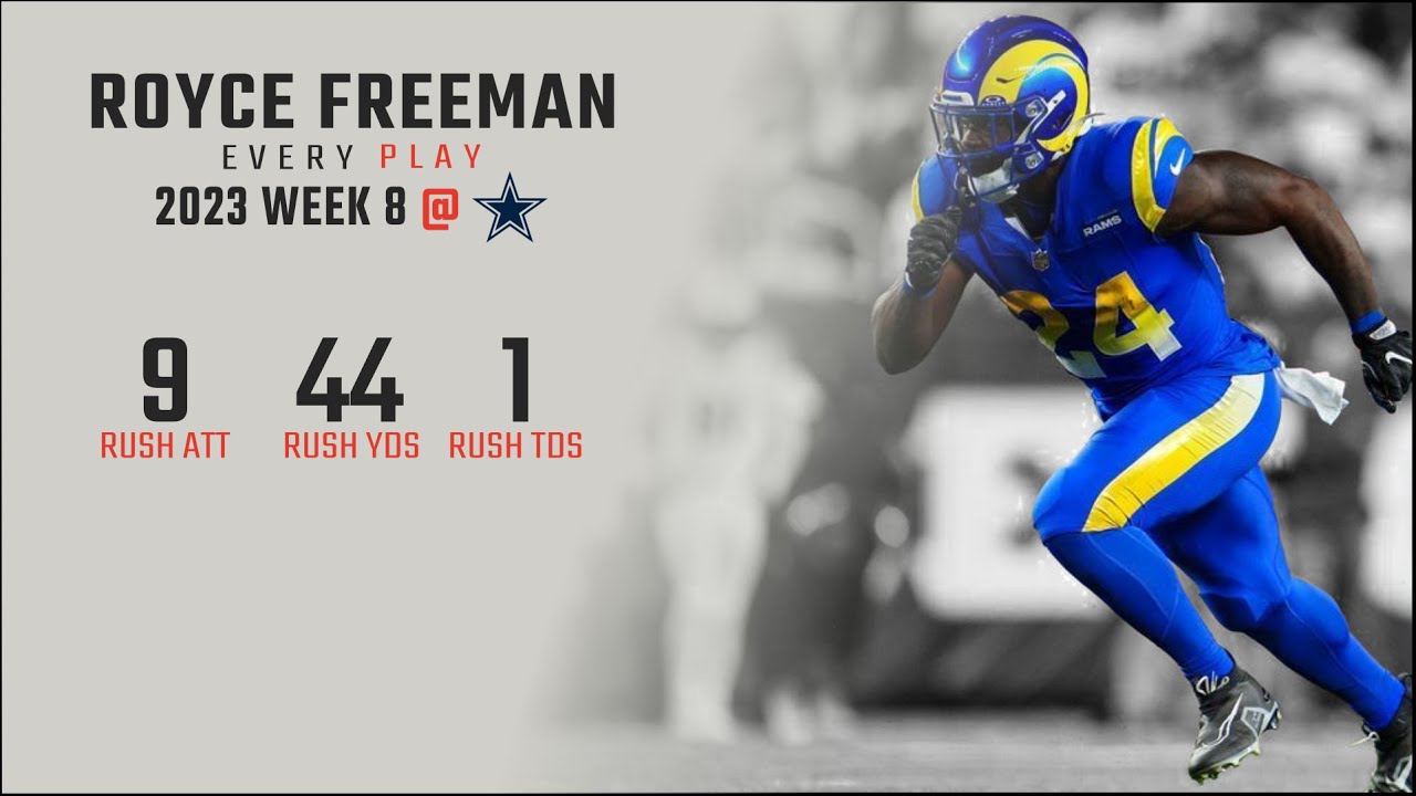 Royce Freeman Every Run Dallas Cowboys 2023 Week 8 Fantasy