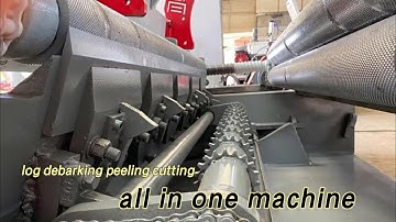 log debarking peeling cutting all in one machine to make plywood sheet