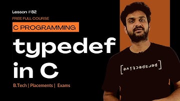 typedef in C || C Programming || Lesson 82 ||