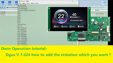 Dwin Dgus how to add the resolution