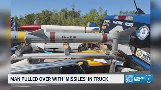 The Florida Highway Patrol pulls over a truck with "missiles"