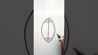easy drawing of a ball#rugby #ytshorts #art #drawing #howtodraw #sports #rugbyball #shorts #artist