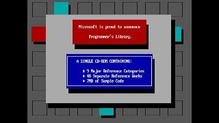 Microsoft Programmer's Library CD ROM demo - Utility (MS-DOS, 1988)