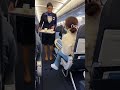 Flight Attendant Trips Mid-Service — Awkward Moment on Plane 😳✈️
