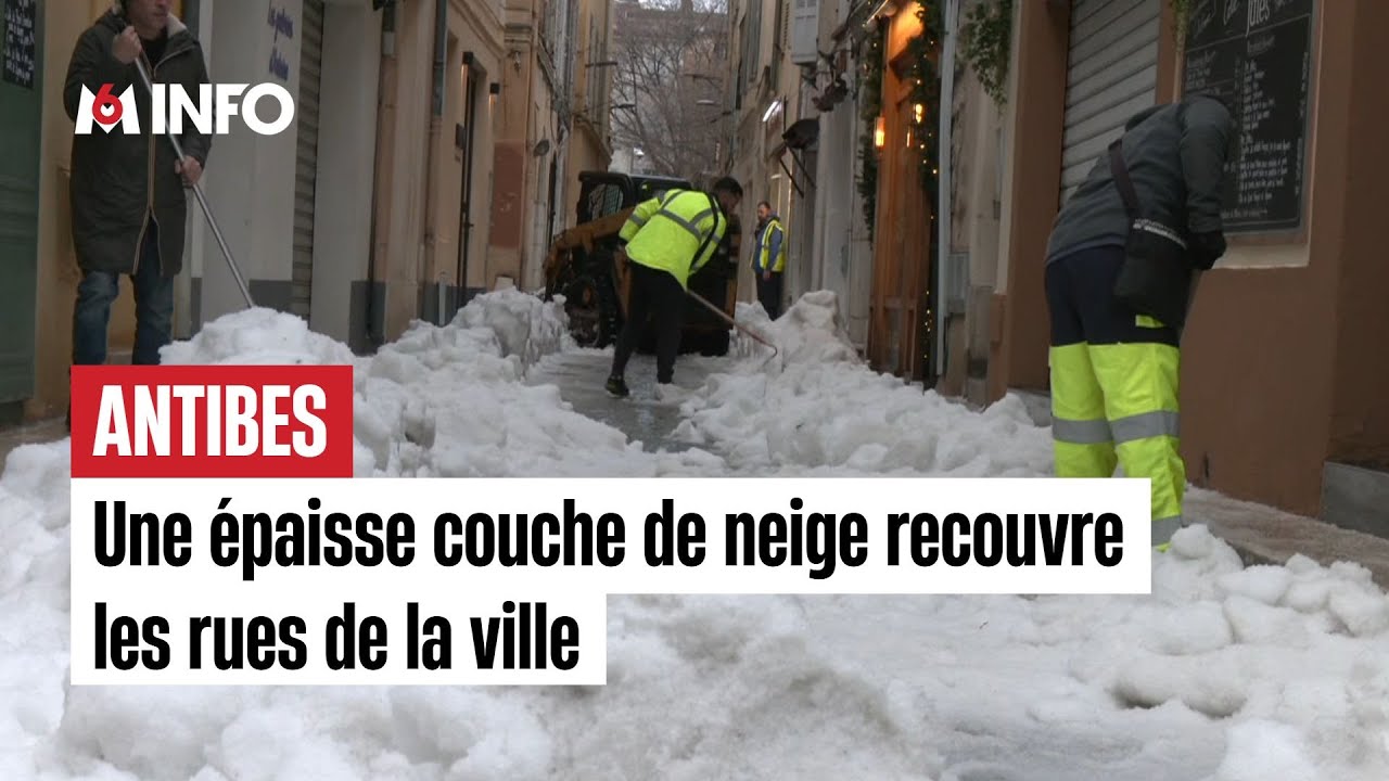 La grêle a recouvert les rues d'Antibes