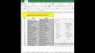 How to Compare Two Lists in Excel | Excel Tutorial: Compare Two Columns for Matches & Differences