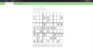 Sudoku Web App Demonstration - CS 2803 Project Demo (Spring 2022)