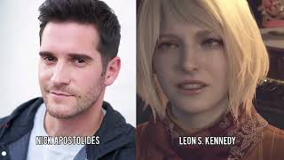 Resident Evil 4 Remake - Real Characters & Voice Actor Resident Evil 4 2023 Full Cast