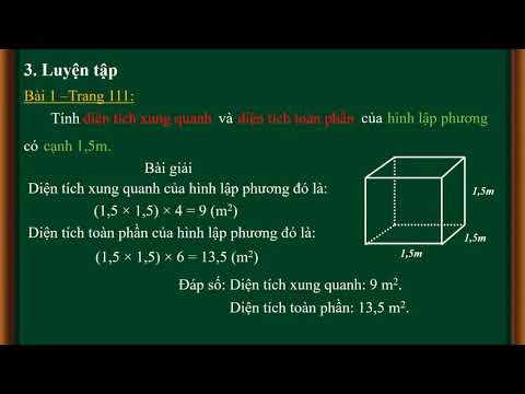 Video TOÁN 5 - DIỆN TÍCH XUNG QUANH, DIỆN TÍCH TOÀN PHẦN CỦA... - YouTube