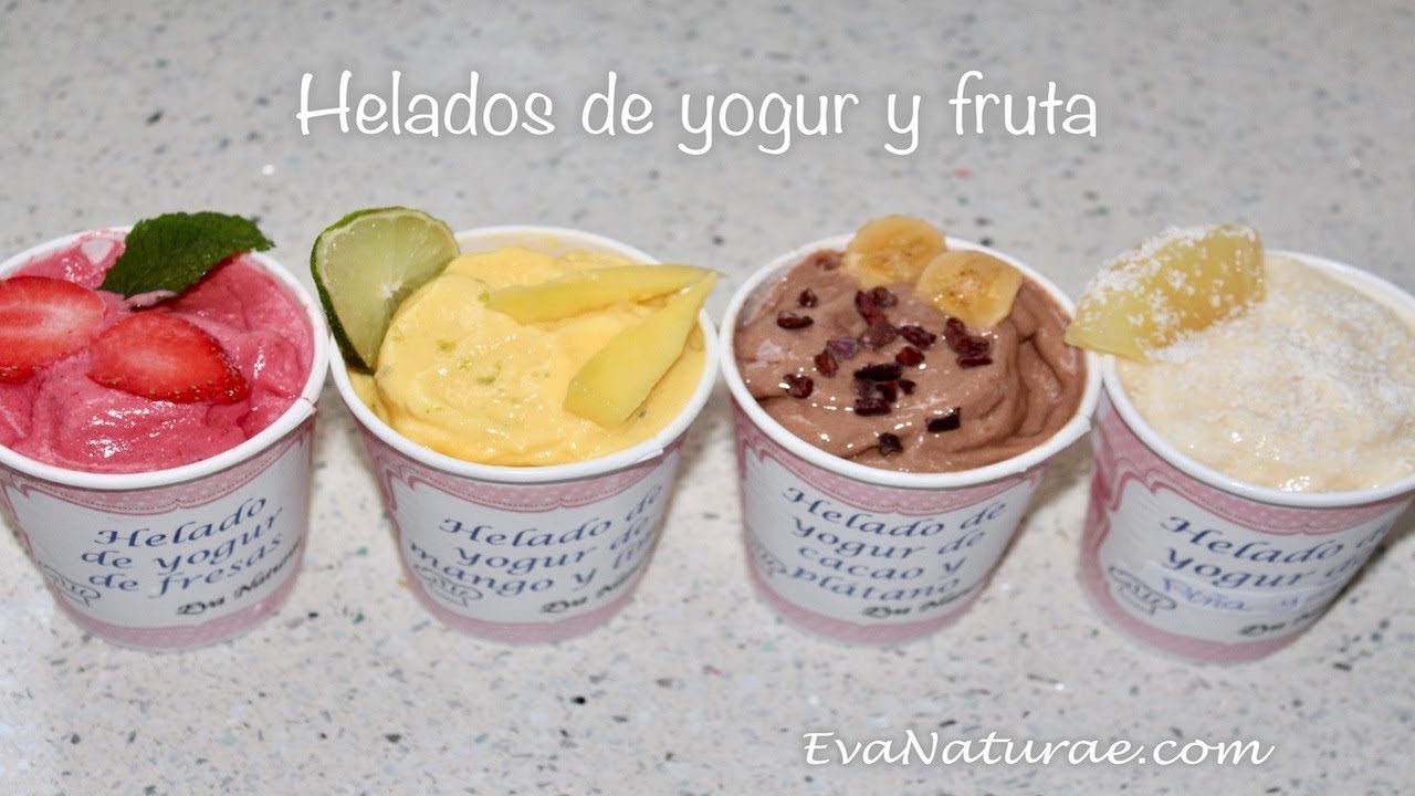 Helados de yogur y fruta, sanos, ligeros y rápidos.