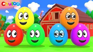 Aprender Colores y Números | Huevos de Colores en la Granja | Canciones Infantiles ChuLoo en Español