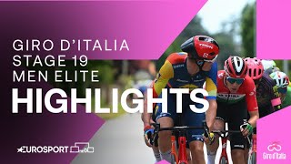 WINS FROM THE BREAKAWAY  | Giro D'Italia Stage 19 Race Highlights | Eurosport Cycling