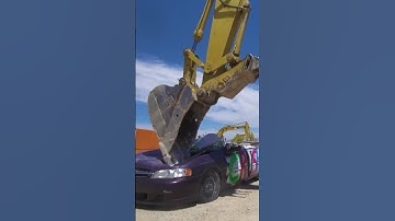Blippi Crushes a CAR with an Excavator! #shorts