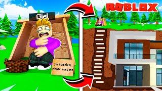 Ik Deed Of ik ARM Was Maar Ik Heb Een GEHEIME VILLA! (Roblox Bloxburg)