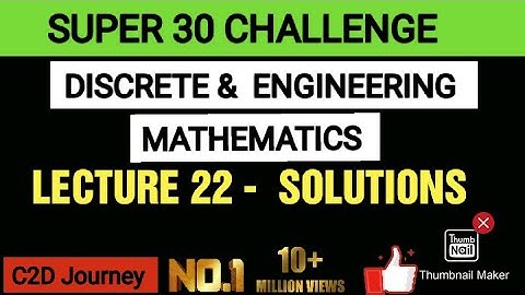 Lecture 22 - Solutions | Discrete mathematics for Computer Science | Gate 2021 | Hamiltonian Graphs