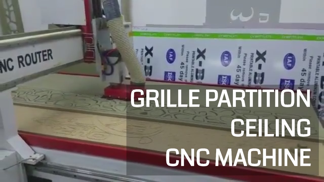 Embossed Panel Slotting Out Grille Partition Screen Ceiling CNC Router ...