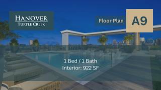 A9 Floor Plan: 1 Bed / 1 Bath