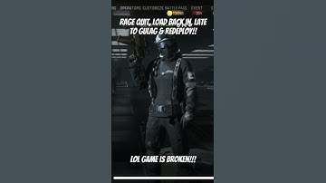 He’s hacking!!! Rage quit but the game won’t let it end! Late to the gulag but still get the “W”!