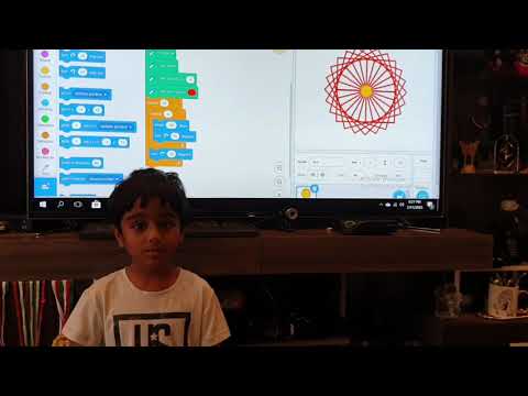 Coding Recursive drawing using SCRATCH