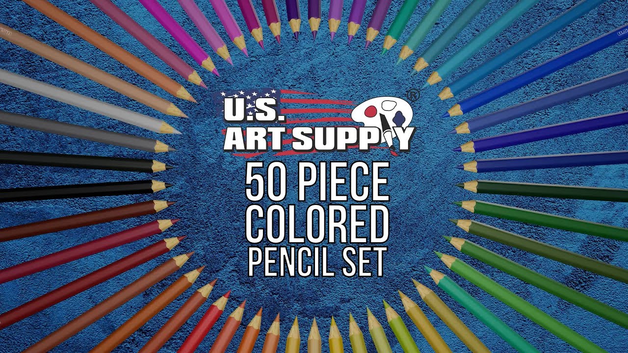 U.S. Art Supply  50 Piece Artist Grade Colored Pencil Set 