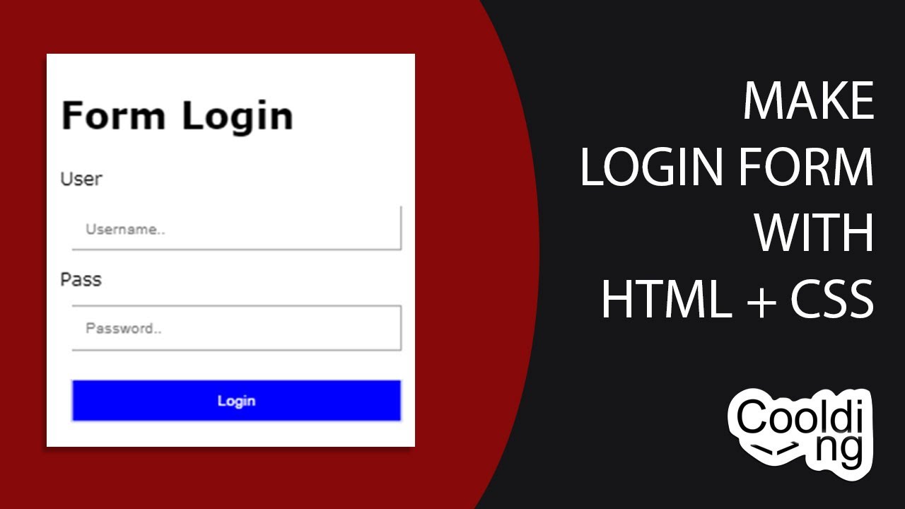 Make Login Form with HTML CSS | Make Sign In Form Design - YouTube
