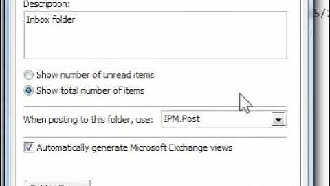 How to display the number of items in a mail folder in Outlook