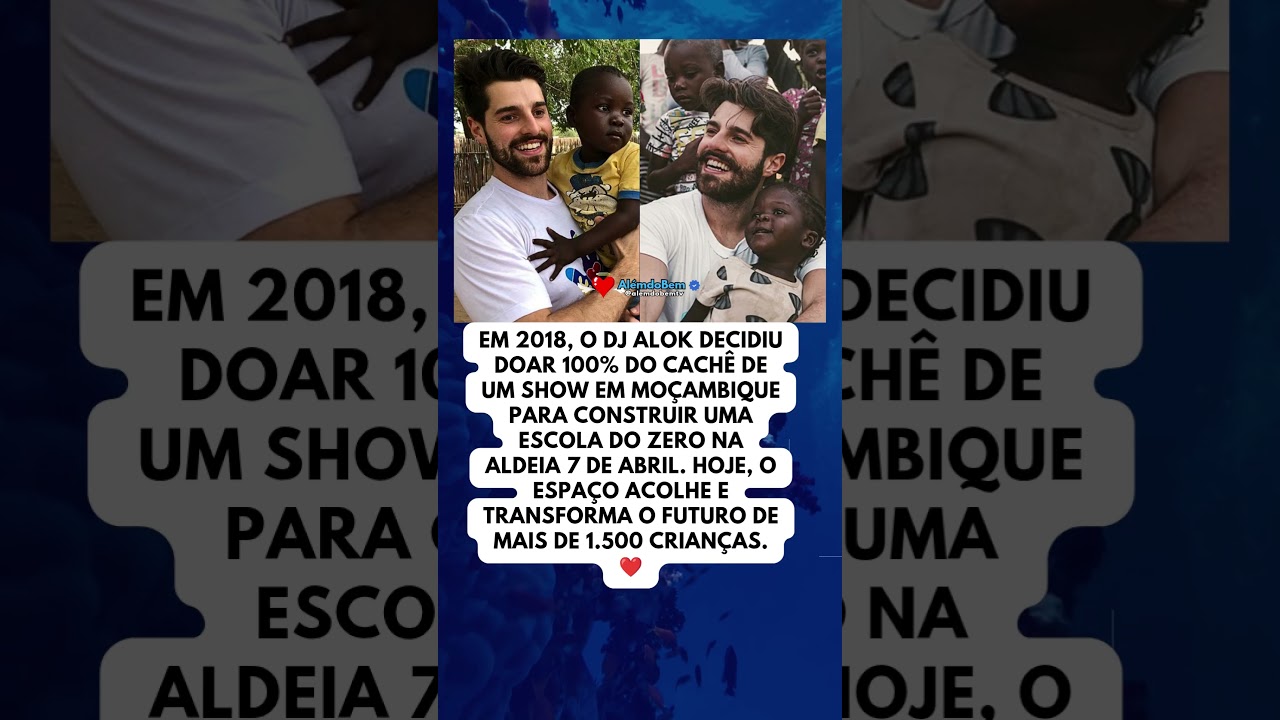 ALOK ABRIU MÃO DE 100% DO CACHÊ DE SHOW PARA CONSTRUIR ESCOLA NA ÁFRICA